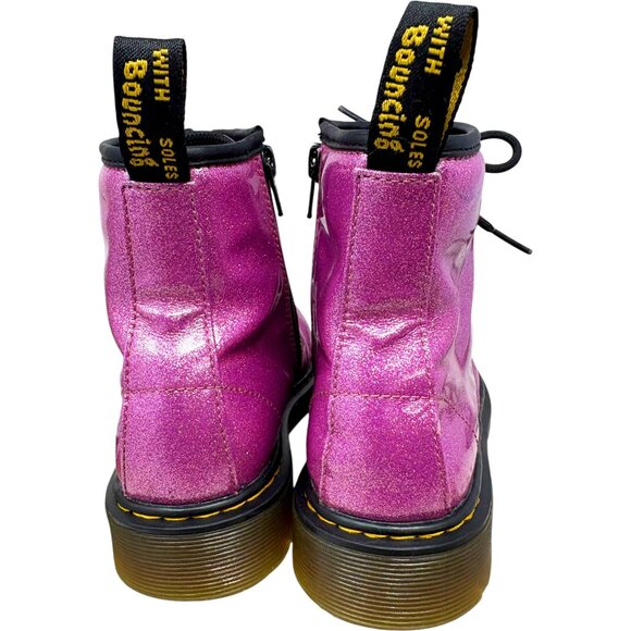 Dr Marten 1460 Glitter J Pink Cosmic Lace up Combat Boots - Picture 8 of 10